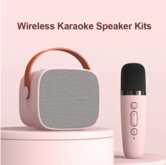 Portable 'K1' Bluetooth Wireless Rechargeable Mini Speaker with Wireless Microphone Speaker KTV Karaoke Party Song
